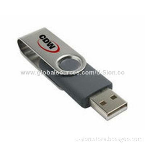 Swivel Metal USB Flash Drives, Customized Logo Printing, Used for Promotional Purposes